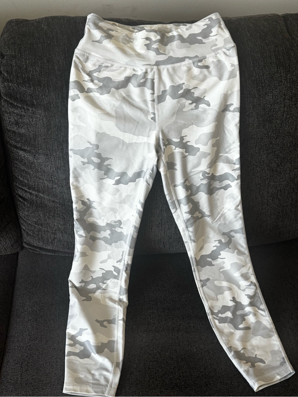 Avia White & Light Gray Camo Leggings